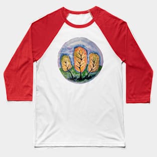 Three Painted Trees Baseball T-Shirt